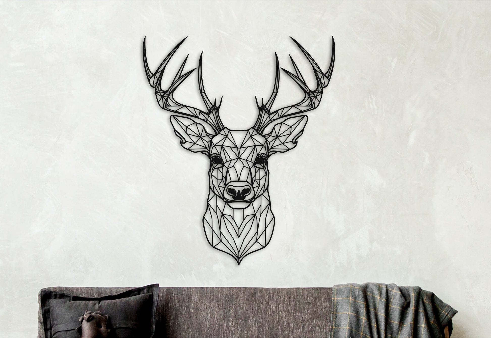 Wood deer head, hunting nursery, wooden deer, hunting cabin decor, stag wall art, personalized hunting wooden decor, stag wood wall decor