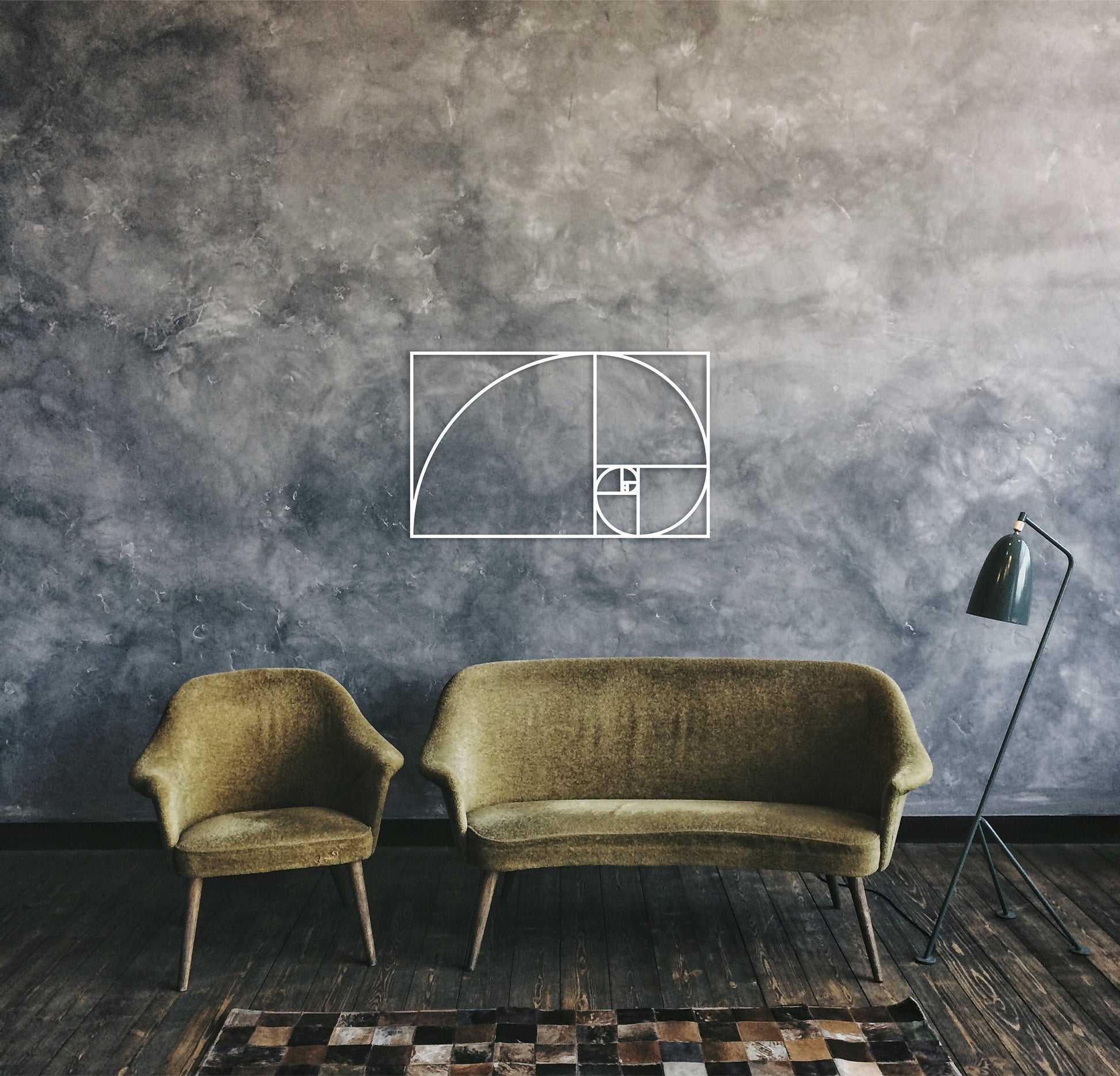 Golden Ratio wall art,Fibonacci Spiral Decor,Wooden wall art