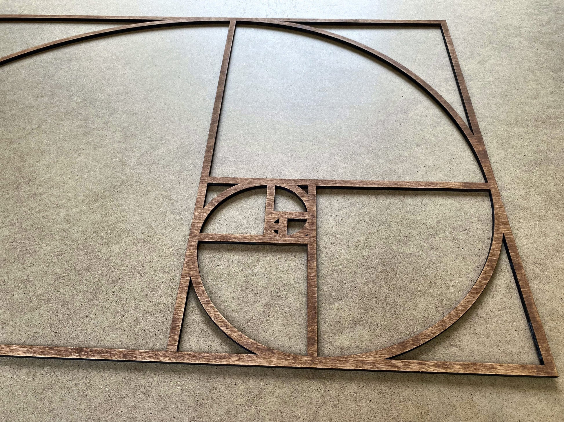Golden Ratio wall art,Fibonacci Spiral Decor,Wooden wall art