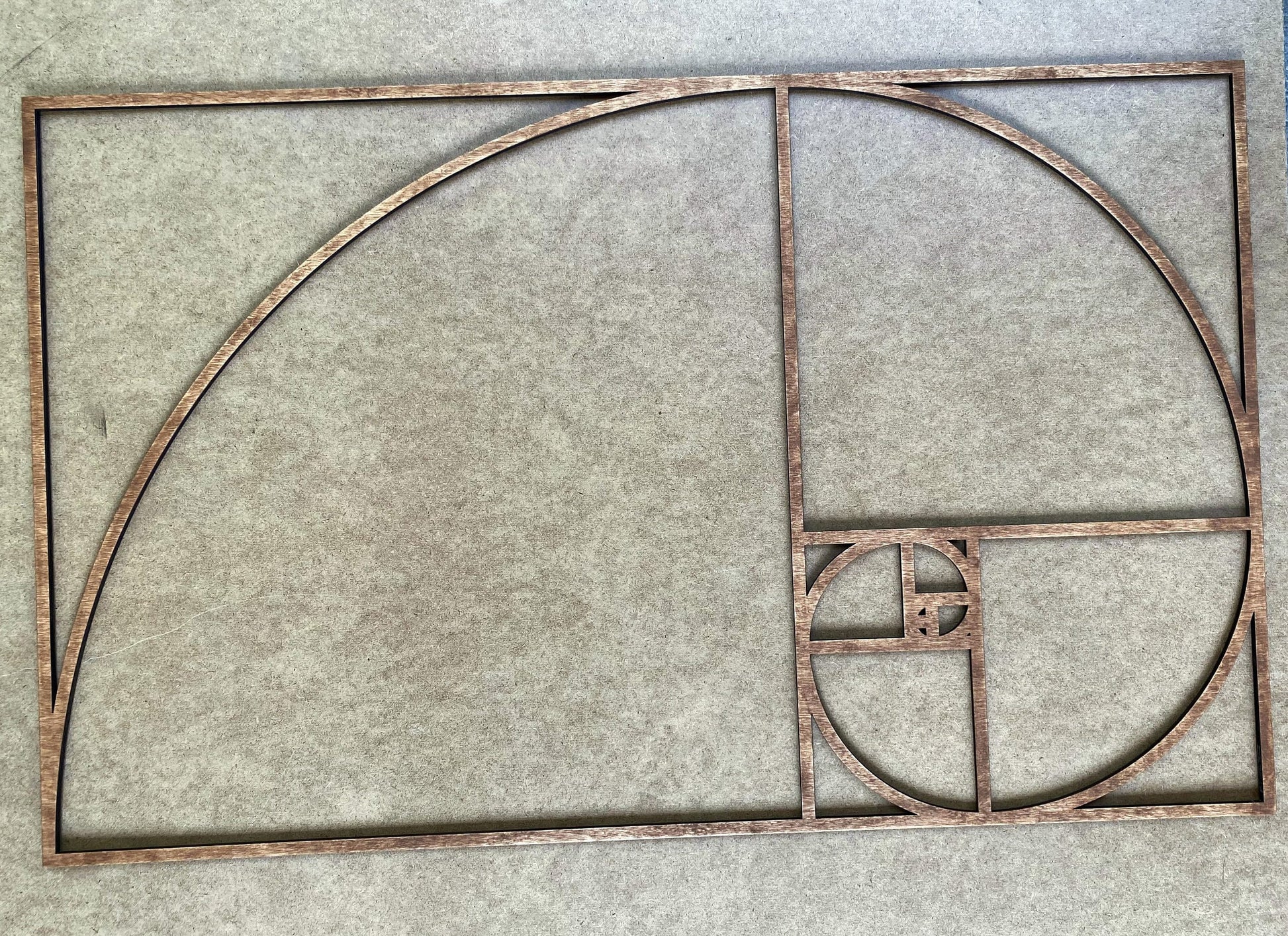 Golden Ratio wall art,Fibonacci Spiral Decor,Wooden wall art