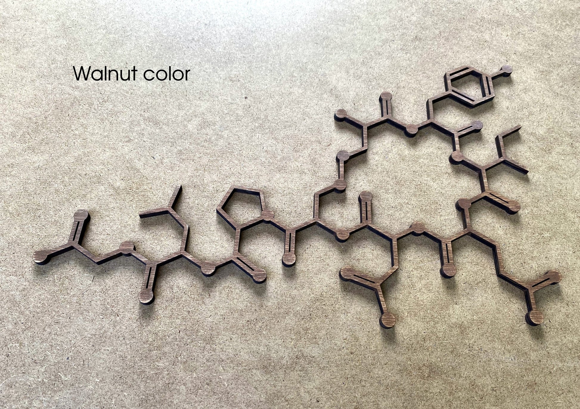 Oxytocin molecule - Love hormone,Chemical wall decor,Wood art,Molecular formula