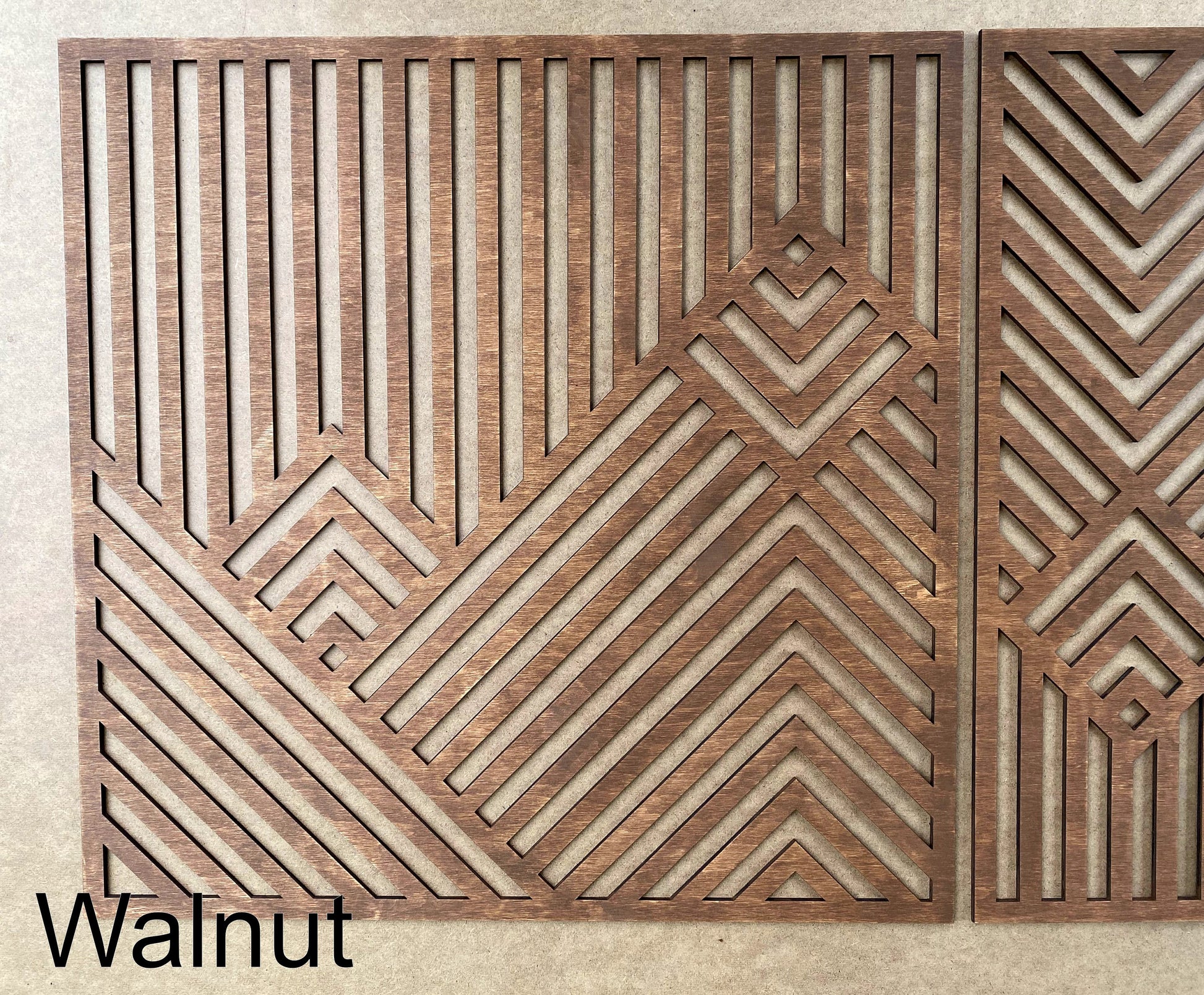 Large Abstract Wall Art,Modern Wood decor, Set of 2 panels,Geometric decor