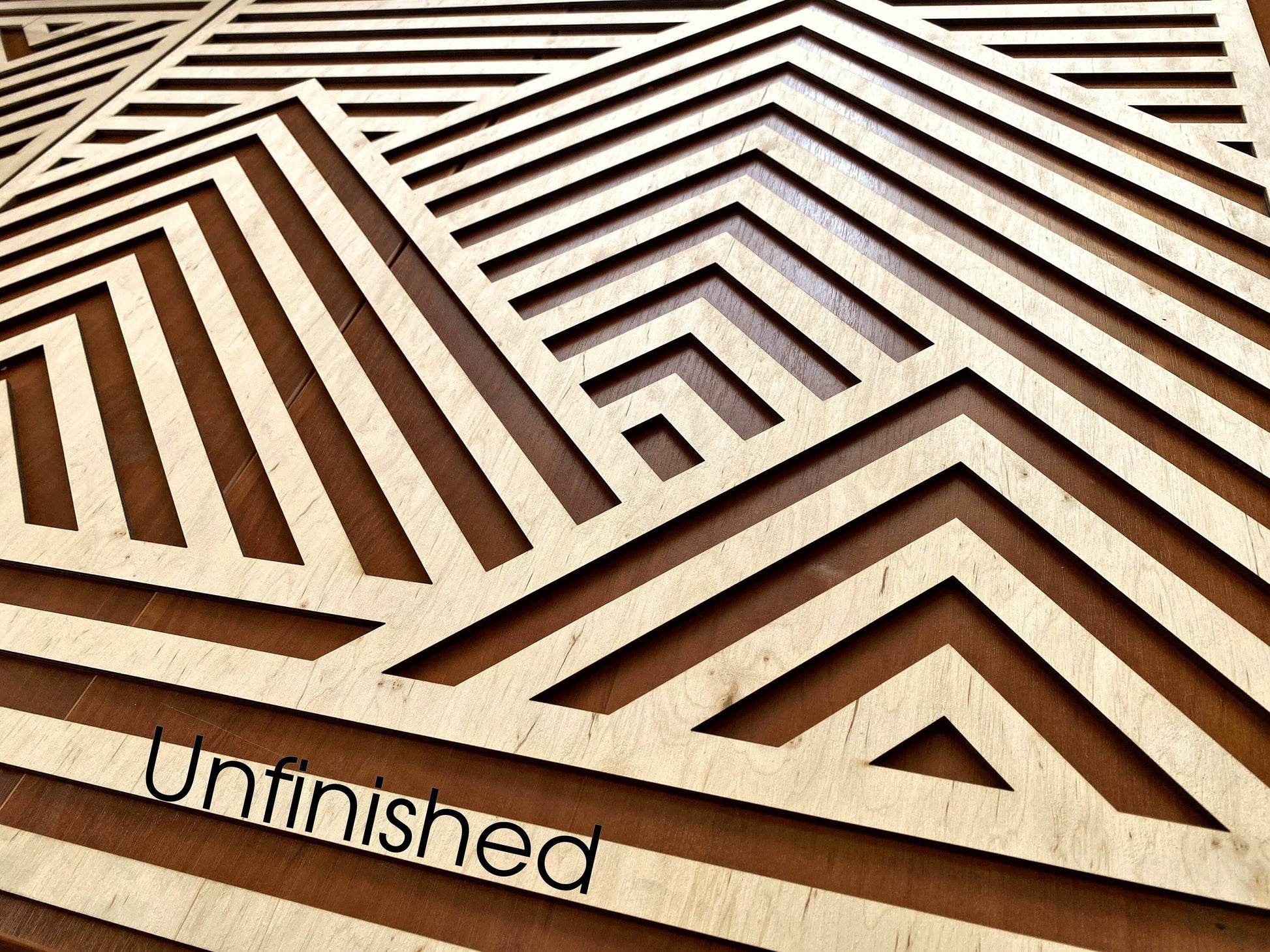 Large Abstract Wall Art,Modern Wood decor, Set of 2 panels,Geometric decor