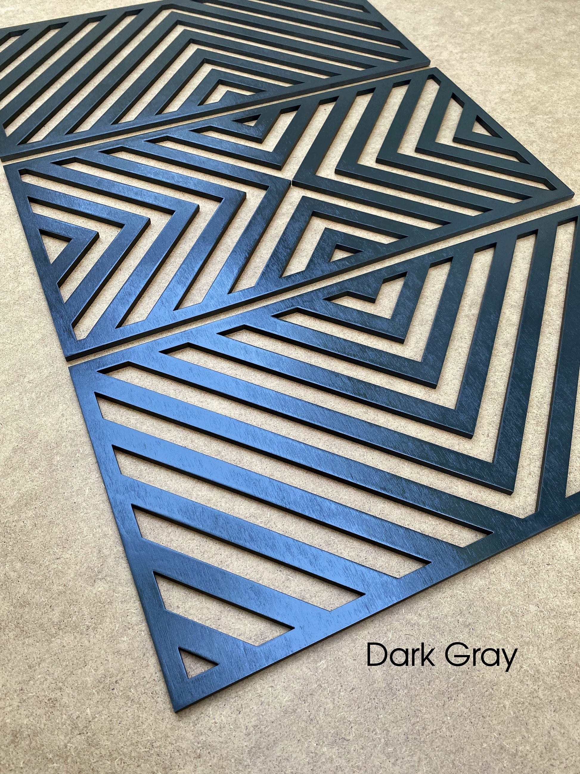 Mountain panel set, Geometric wall art, Wooden wall decor, Mountains decorations, Set of 2 panels