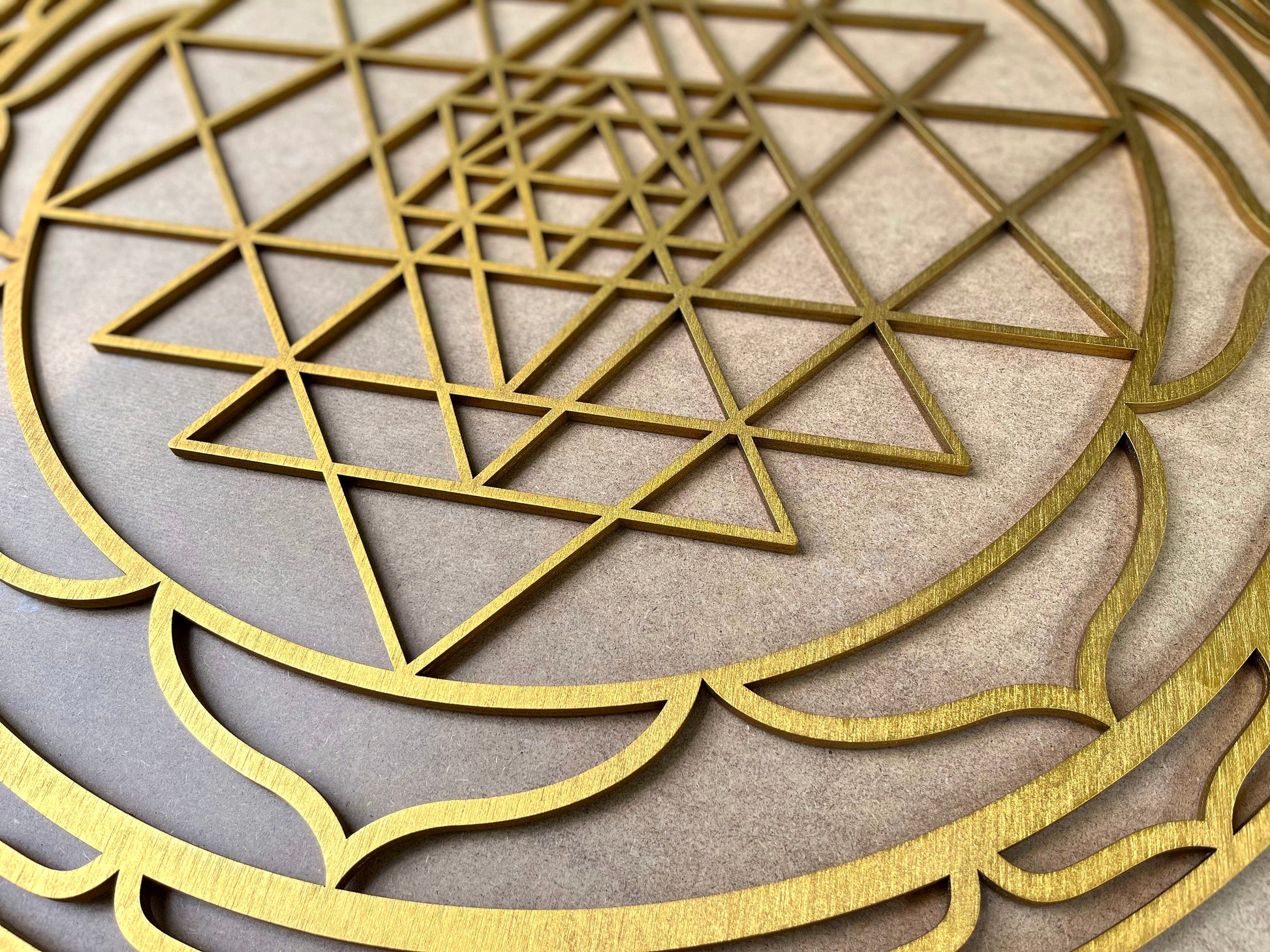 Sri Yantra wall art, gold wall art large, sacred geometry art, yoga studio decor, spiritual decorations