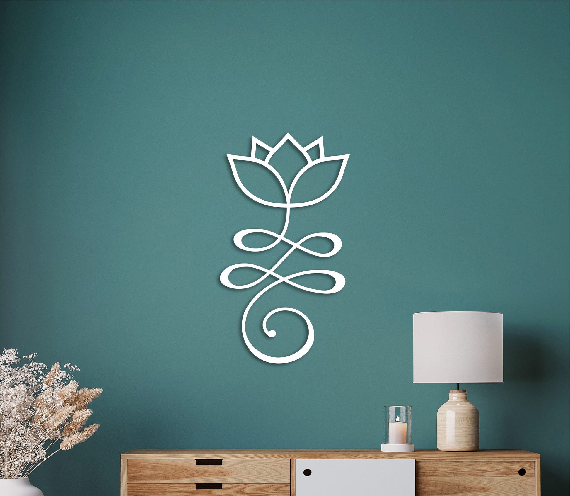 Unalome lotus, lotus wall art, unalome, buddhist wall art, zen wall decor, lotus wall decor, yoga studio wall decor, zen wood wall art
