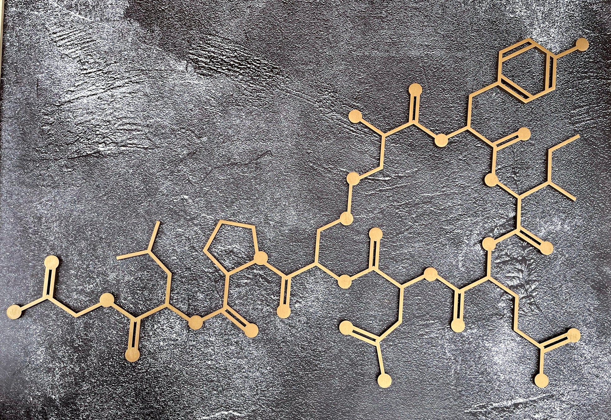 Oxytocin molecule - Love hormone,Chemical wall decor,Wood art,Molecular formula
