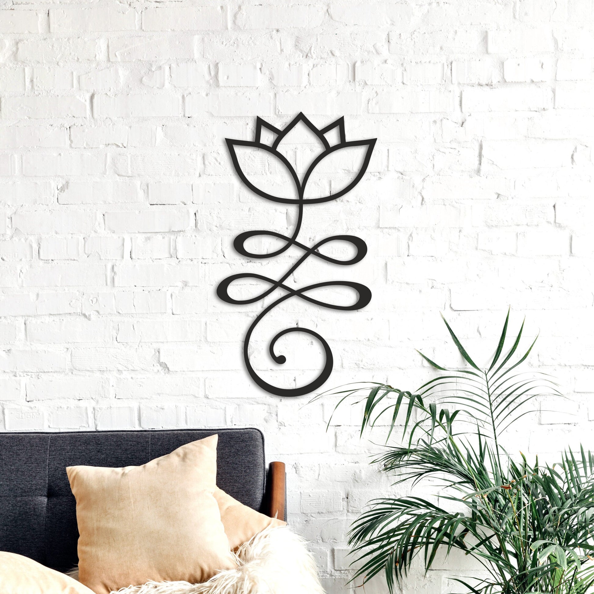 Unalome lotus, lotus wall art, unalome, buddhist wall art, zen wall decor, lotus wall decor, yoga studio wall decor, zen wood wall art