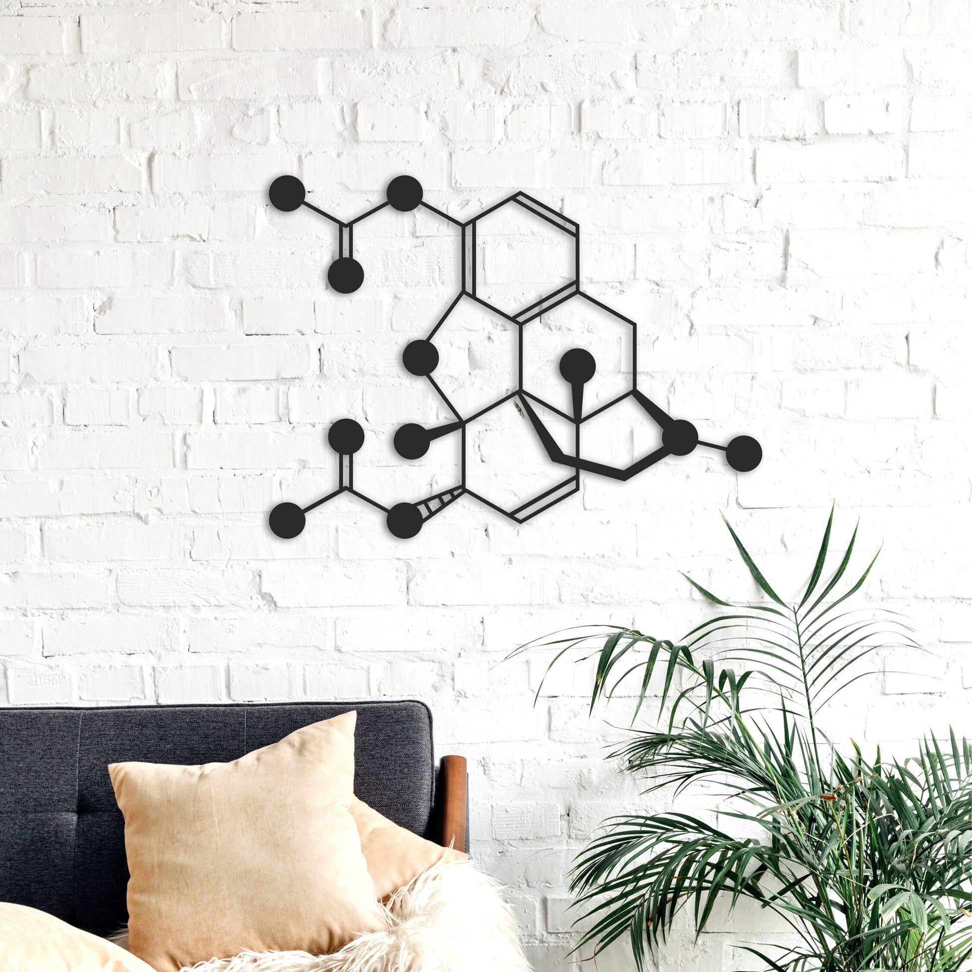 Heroin molecular structure, Chemistry wall art, Wooden decor, Criminologist gift, Therapist's office decoration