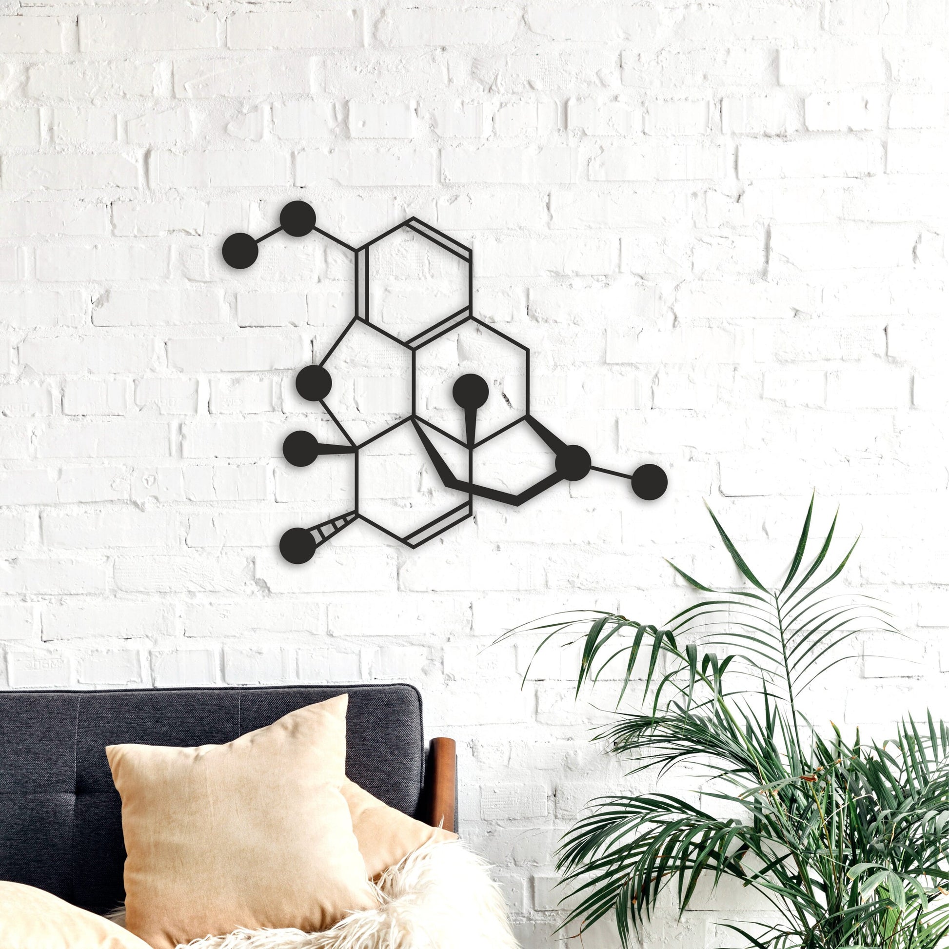 Codeine molecule wall art, drug decor, math classroom decor, chemistry wall art, chemistry art, medical office decor, therapist wall art