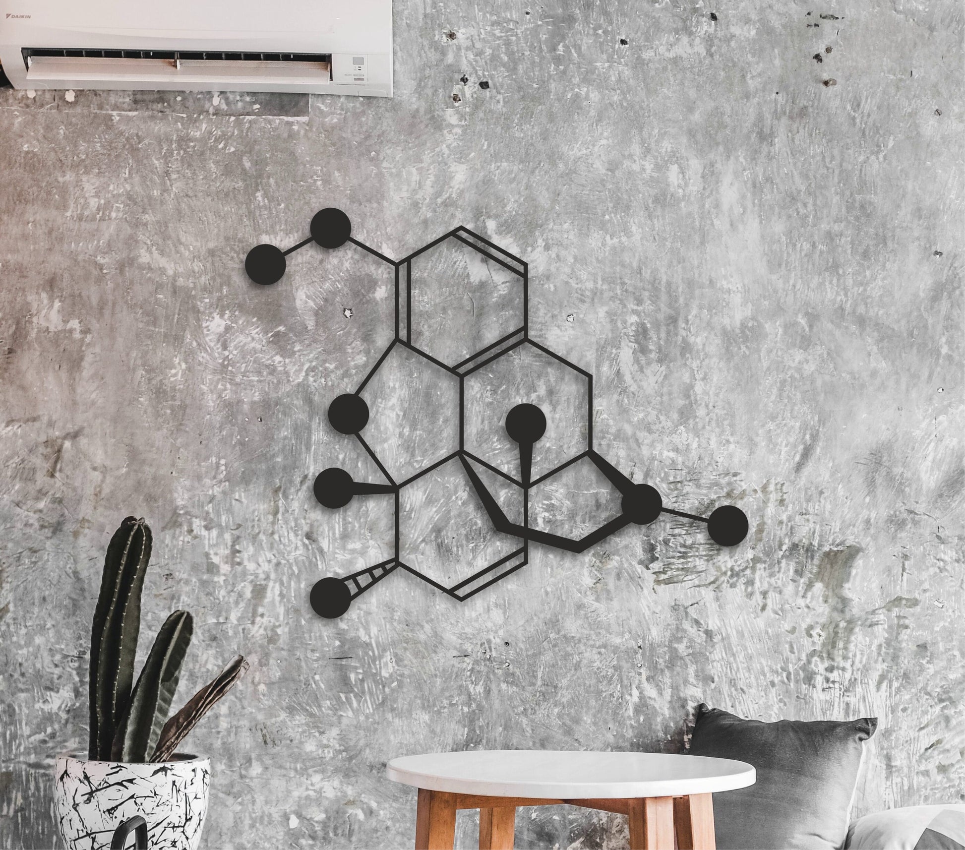 Codeine molecule wall art, drug decor, math classroom decor, chemistry wall art, chemistry art, medical office decor, therapist wall art