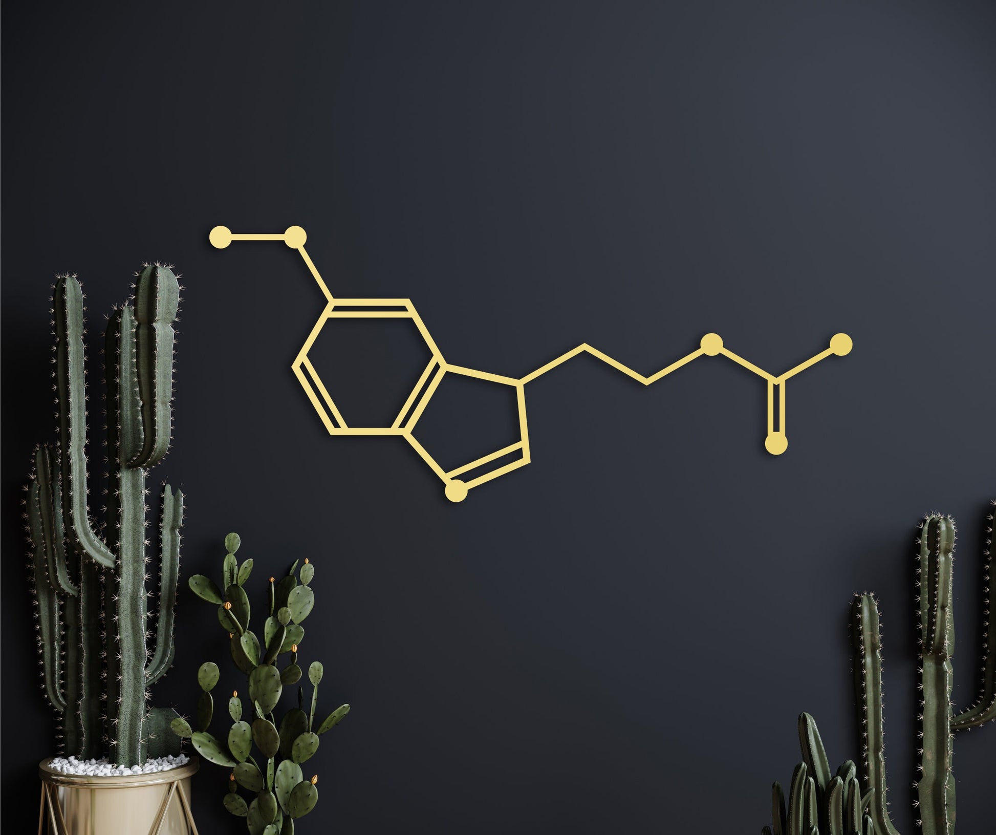 Melatonin molecule wall art, sleep hormone wood decor, chemistry decoration, medical wood artwork, chemistry wall art, chemistry wood art