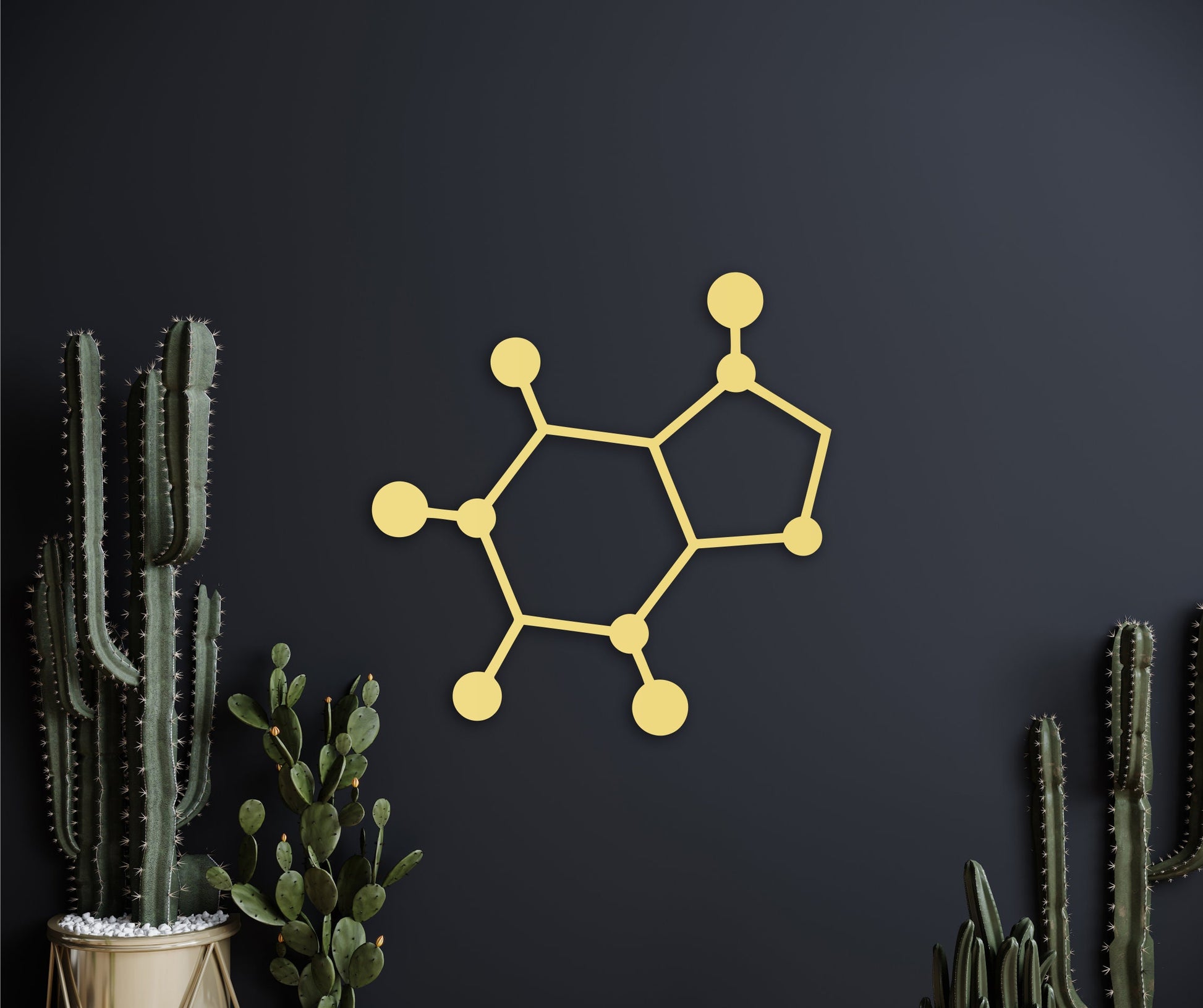 Caffeine molecule wall art, Wooden decor, Coffee art ideas, Coffee lover gift