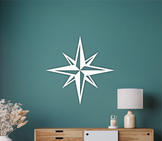 Rose of the winds, wooden nautical star decor, compass wood wall art, compass rose decoration, compass wall decor, north star wall decor