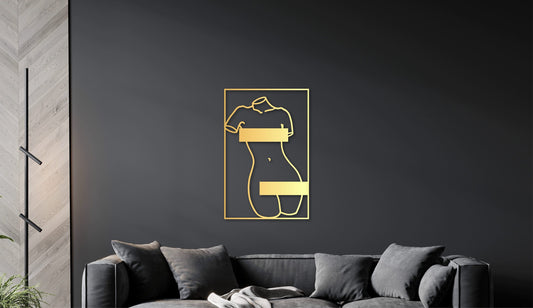 Female body line art, woodsy decor, sensual wood art, naked woman art, female body wall art, nude line wooden art, female line wooden decor