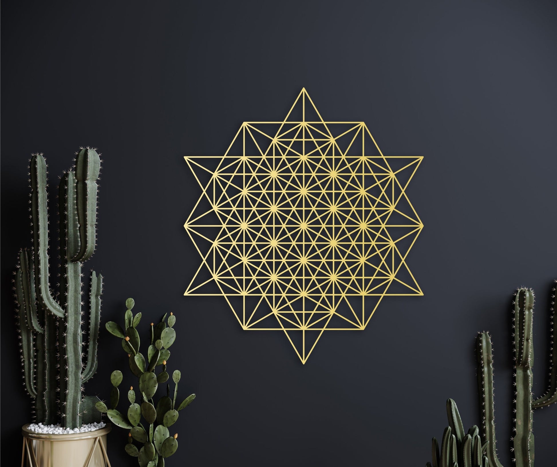 64 tetrahedron wall art, grid of life wood decor, tetrahedron, sacred geometry art, yoga studio decor, geometric wood art, wooden large art