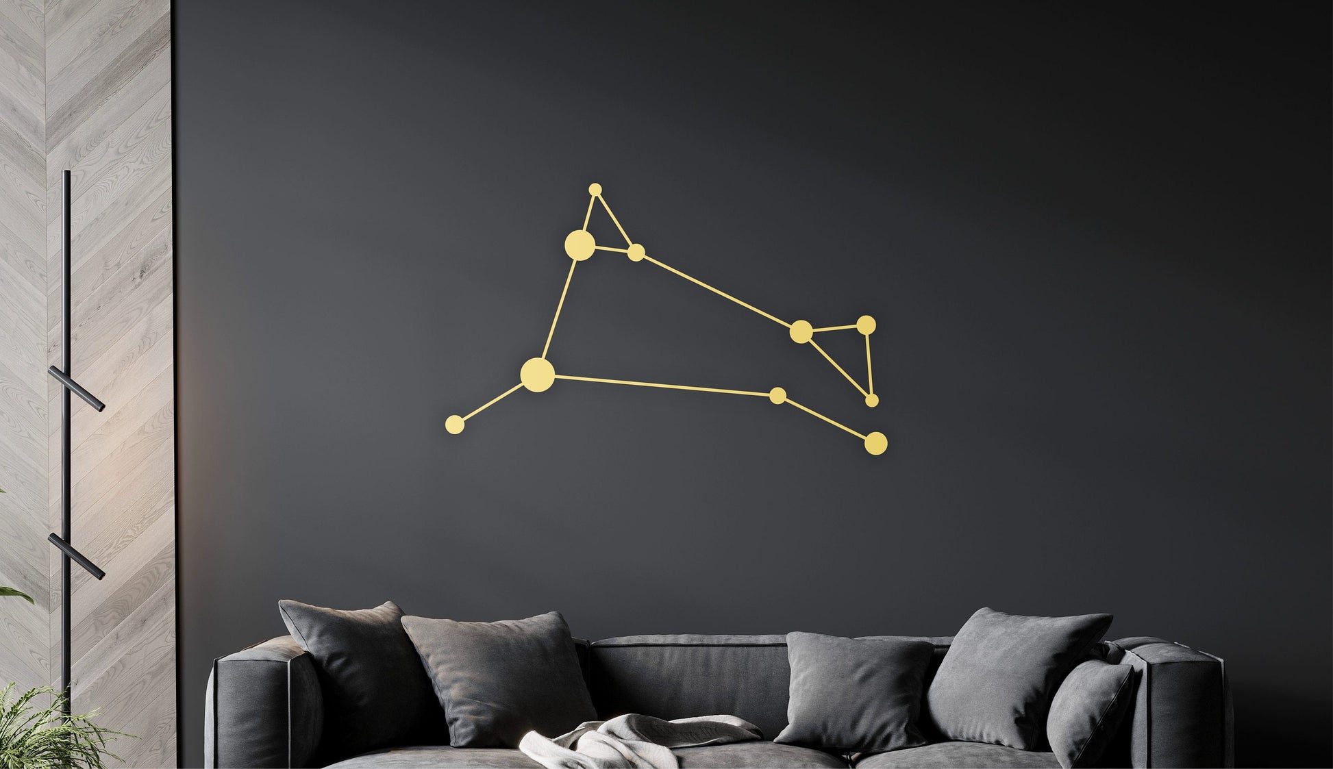 Aries wood wall art, aries decor, astronomy decor, constellation wood art, astrology decor, aries zodiac sign, galaxy decor