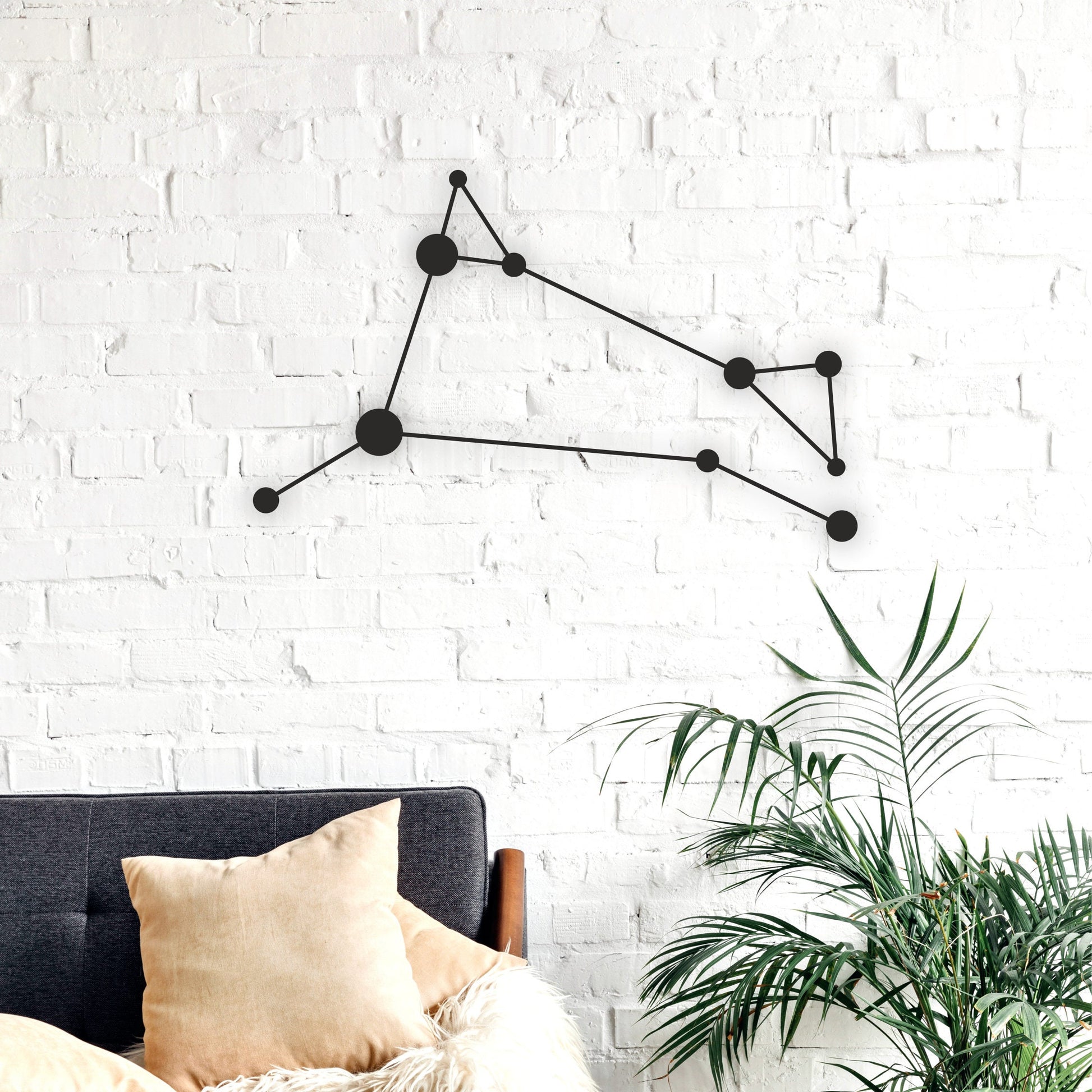 Aries wood wall art, aries decor, astronomy decor, constellation wood art, astrology decor, aries zodiac sign, galaxy decor