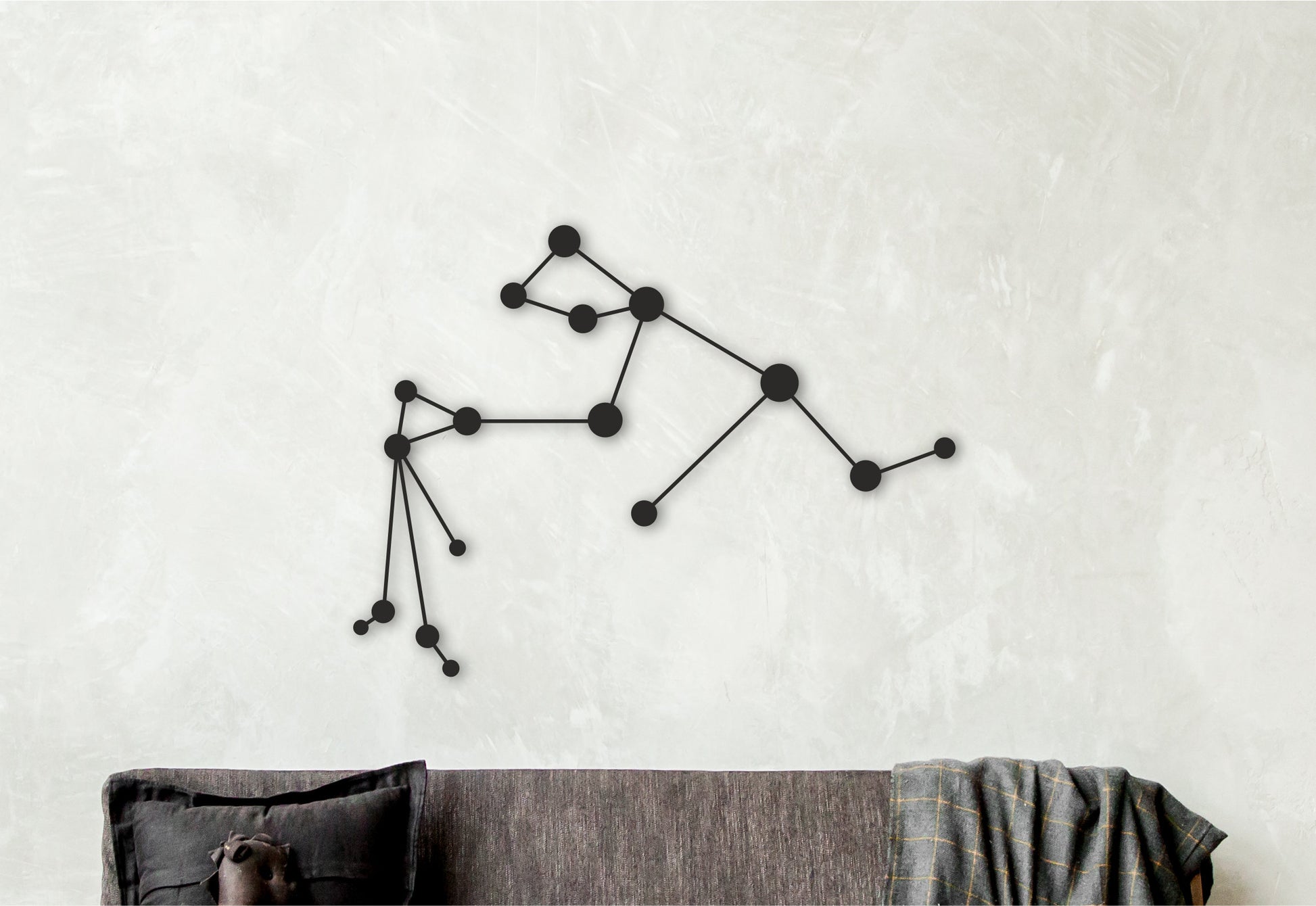 Aquarius wall art, horoscope aquarius wood sign, constellation art, zodiac wall decor, aquarius gifts