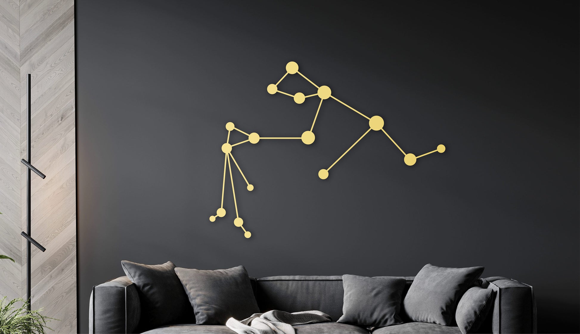 Aquarius wall art, horoscope aquarius wood sign, constellation art, zodiac wall decor, aquarius gifts
