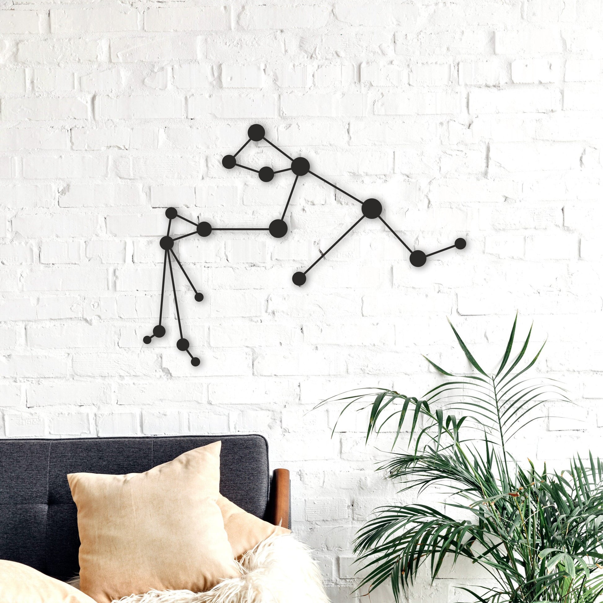 Aquarius wall art, horoscope aquarius wood sign, constellation art, zodiac wall decor, aquarius gifts