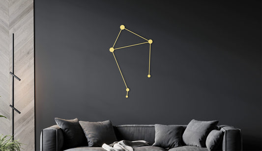 Libra wood wall art, libra wall decor, libra constellation, custom wall constellation, libra birthday gift, star nursery decor