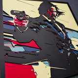 Noir Action Portrait Layered Wood Wall Art