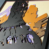 Masked Warrior Layered Wood Wall Art