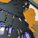 Masked Warrior Layered Wood Wall Art