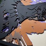 Masked Warrior Layered Wood Wall Art