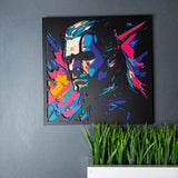 Dark Fantasy Warrior Layered Wood Wall Art
