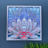 Lotus wall art, Zen decorations, Yoga art