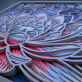 Lotus wall art, Zen decorations, Yoga art