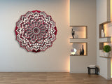 Multilayer wooden mandala wall art, 3d lotus ornament, original mandala, therapy office decor, spa decor, spiritual gifts