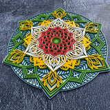 Multilayer mandala flower, wooden mandala, flower of life wall decor, nature wall art, 3d wall art, 3d ornament, mothers day gift