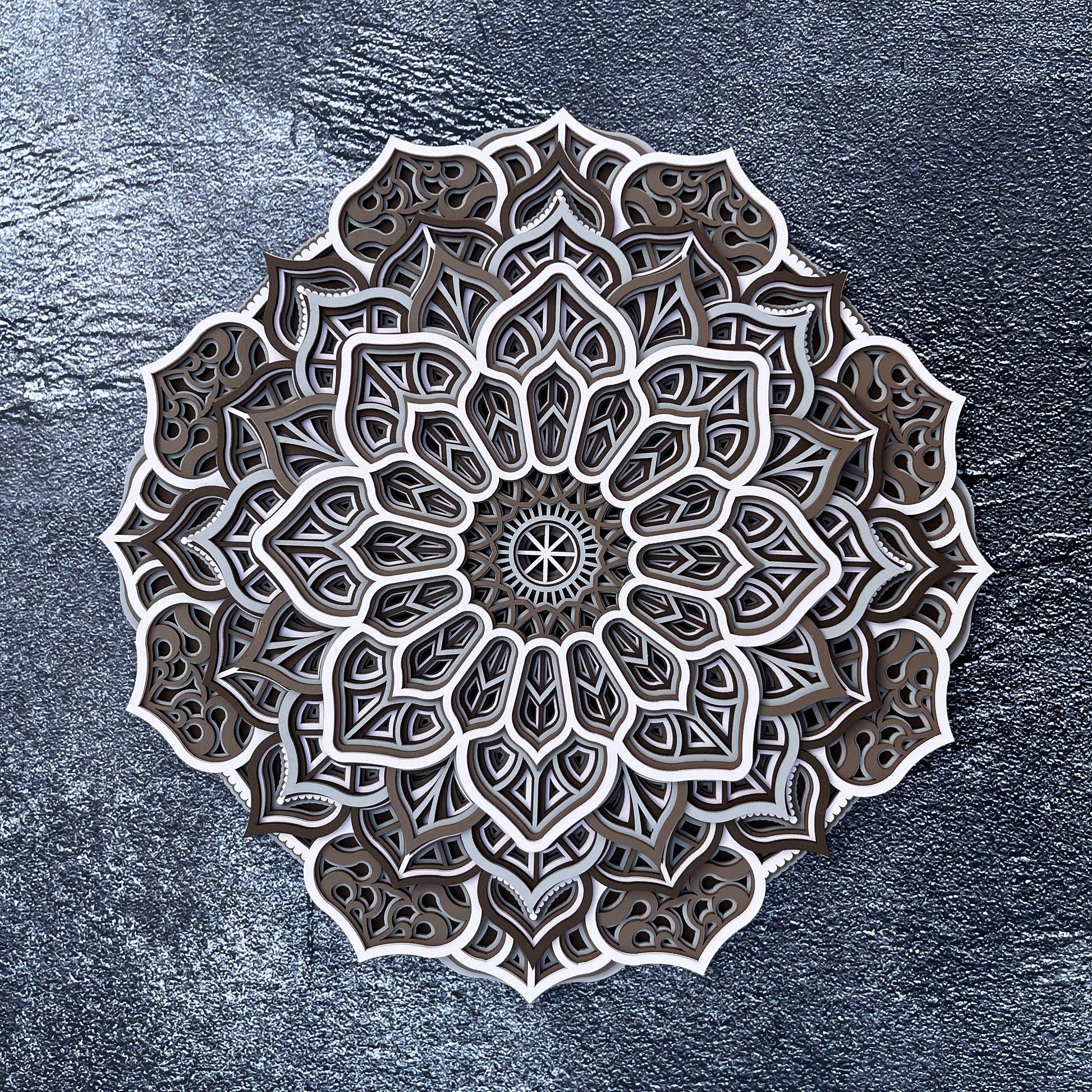 Lotus mandala wall art, multilayer mandala wall decor, 3D flower of life wall art, mandala wall hanging, entryway decor, spa decor