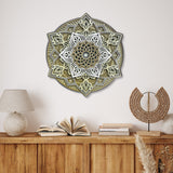 3D layered mandala wall art, lotus wall decor, mandala wall hanging, wooden mandala, therapy office decor, father's day gift