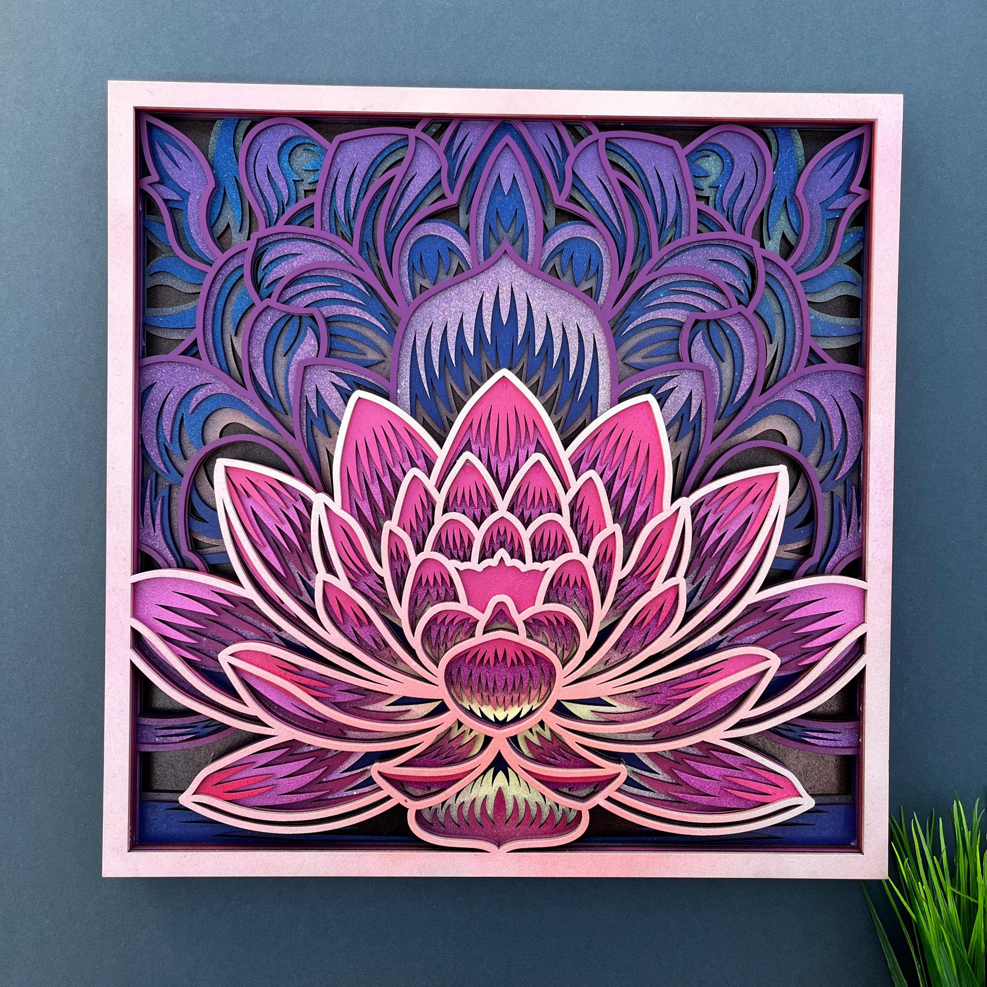 Lotus wall art, Zen decorations, Yoga art