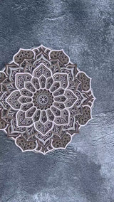Layered flower mandala, 3d wooden mandala, 3d flower ornament, over the bed decor, round wall art, colorful wall art, fathers day gift