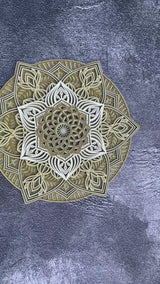 3D layered mandala wall art, lotus wall decor, mandala wall hanging, wooden mandala, therapy office decor, father's day gift