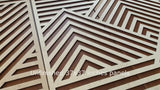 Mountain panel set, Geometric wall art, Wooden wall decor, Mountains decorations, Set of 2 panels