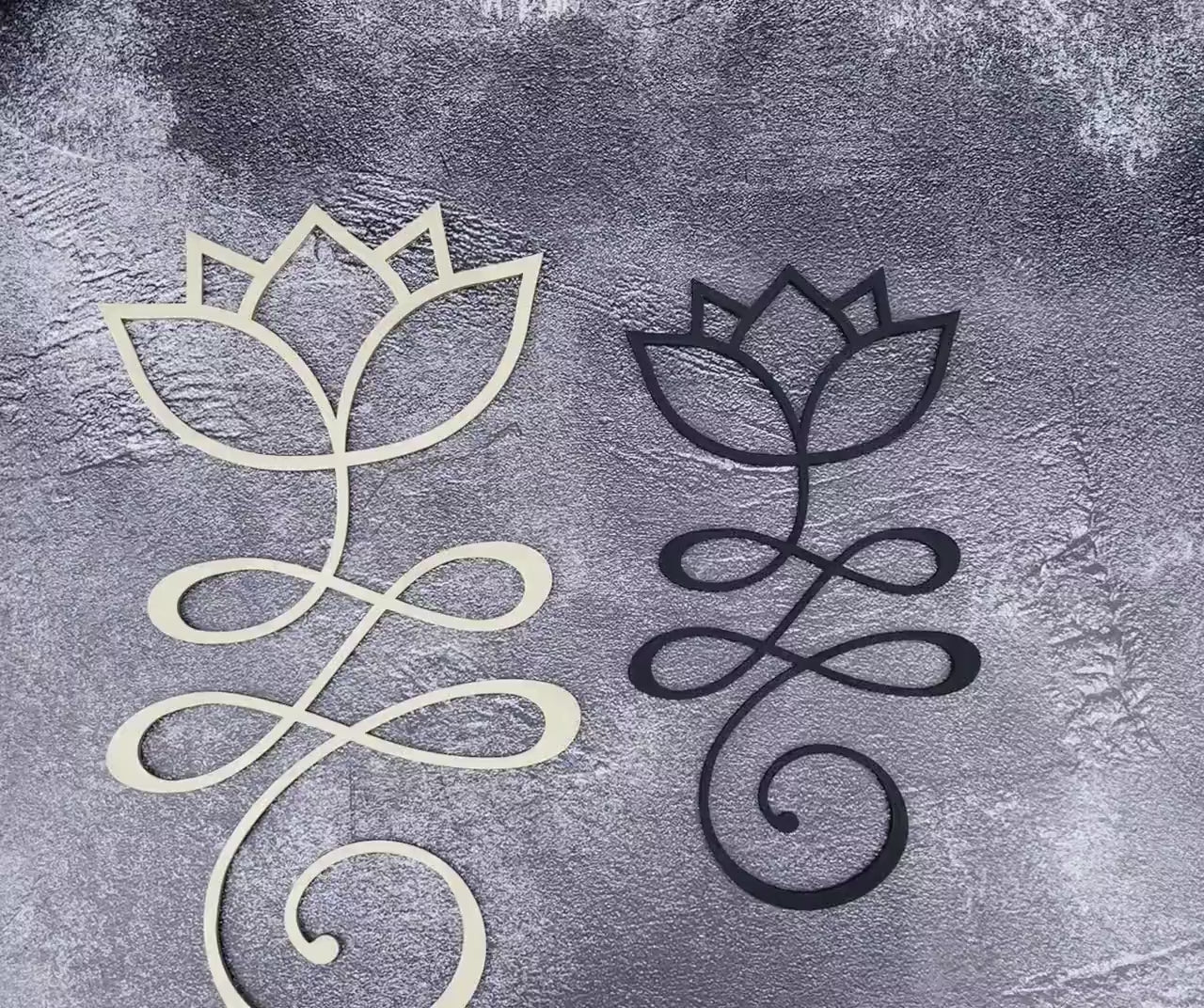 Unalome lotus, lotus wall art, unalome, buddhist wall art, zen wall decor, lotus wall decor, yoga studio wall decor, zen wood wall art