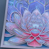 Lotus wall art, Zen decorations, Yoga art