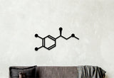 Adrenaline wall art,Fight or flight, Epinephrine molecule,Wood decor