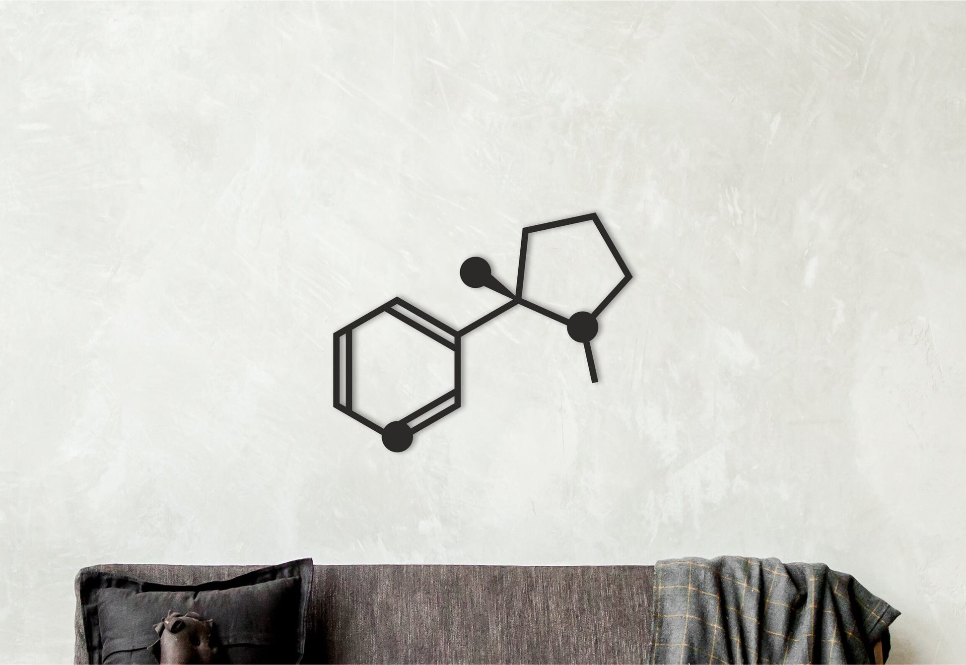 Nicotine wall art, molecule wood decor, cigarette art, chemistry decoration, biology room decor, chemistry wall art, biology wood wall decor