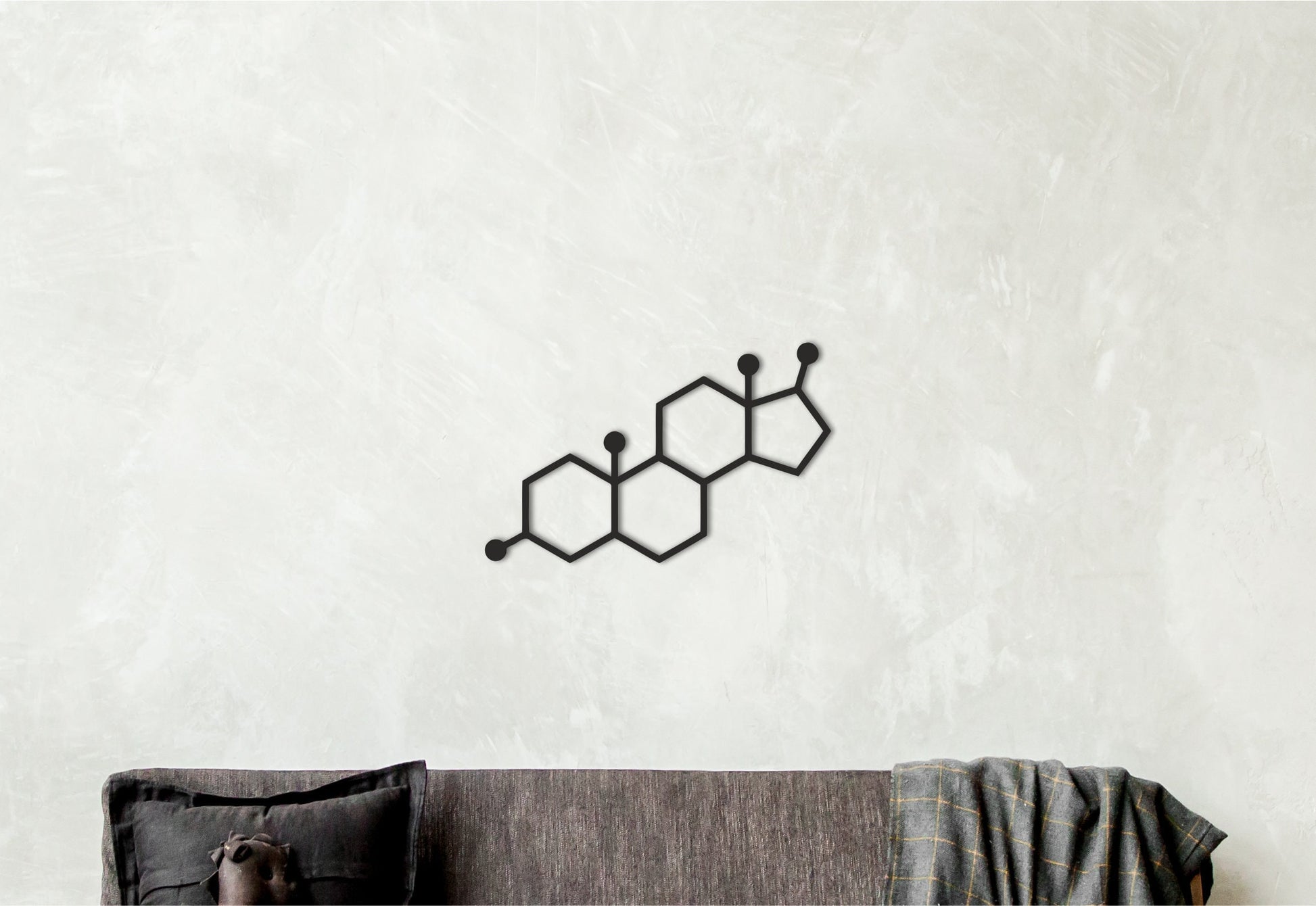 Testosterone molecule wood wall art, science class decor for classroom, chemistry decoration, boys science room decor, chemistry wood art