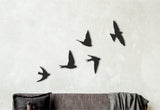 Birds Wood wall art,Wooden decor,Flock of 5 birds,Housewarming gift,Nursery wall decor,Farmhouse wall decor,Baby shower gift,Modern art
