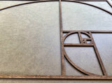 Golden Ratio wall art,Fibonacci Spiral Decor,Wooden wall art