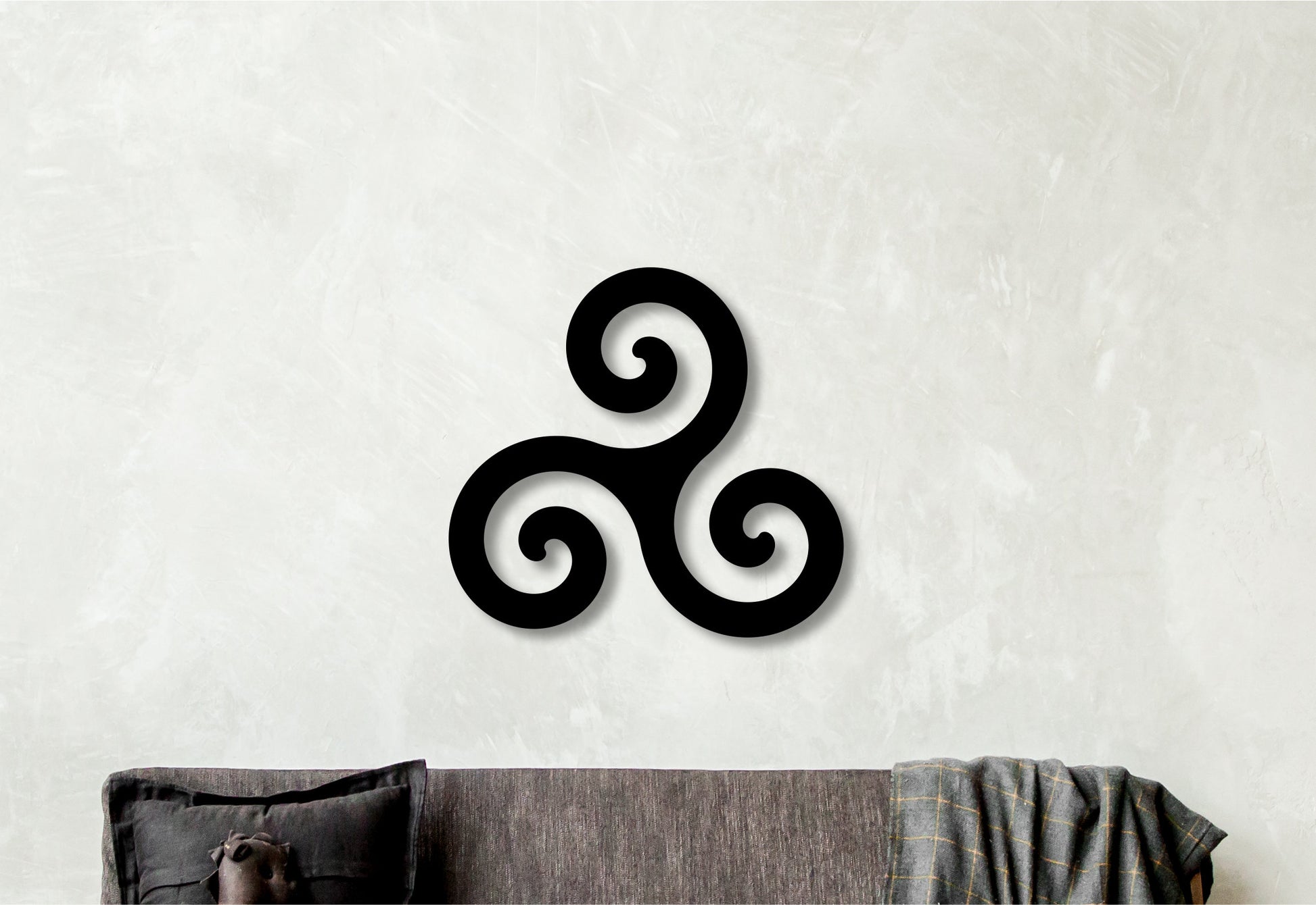 Triskelion wall art, Celtic wall decor, Triskele, Triple Spiral, Ancient symbol