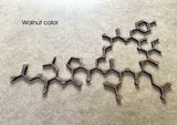 Oxytocin molecule - Love hormone,Chemical wall decor,Wood art,Molecular formula